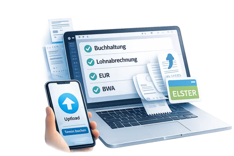 Belege digital über Smartphone und Laptop übermitteln